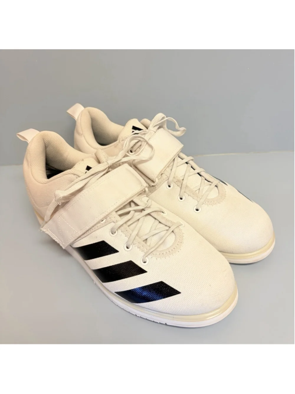Size 10 - Adidas Powerlift 4 White Grey
